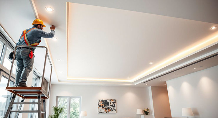 Pemasangan Plafon gypsum